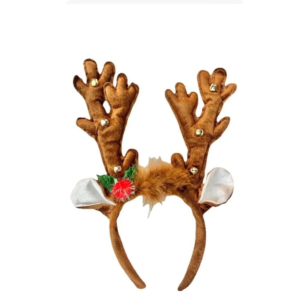 Reindeer Holiday Lighted Headpiece Child-Size Headband Christmas Hair Accessory